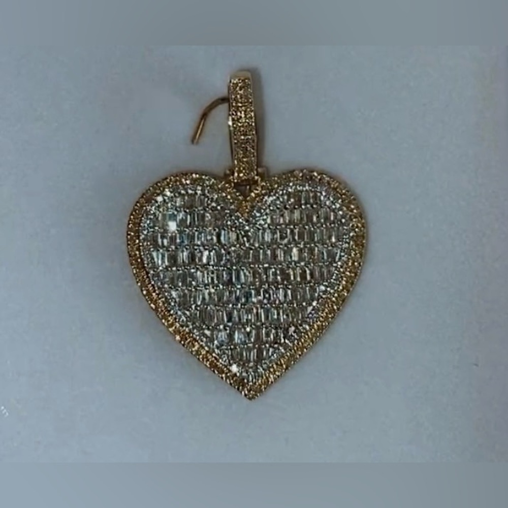 Custom Heart & Initial Pendant Necklace/ Earrings Set - Picture 5 of 10